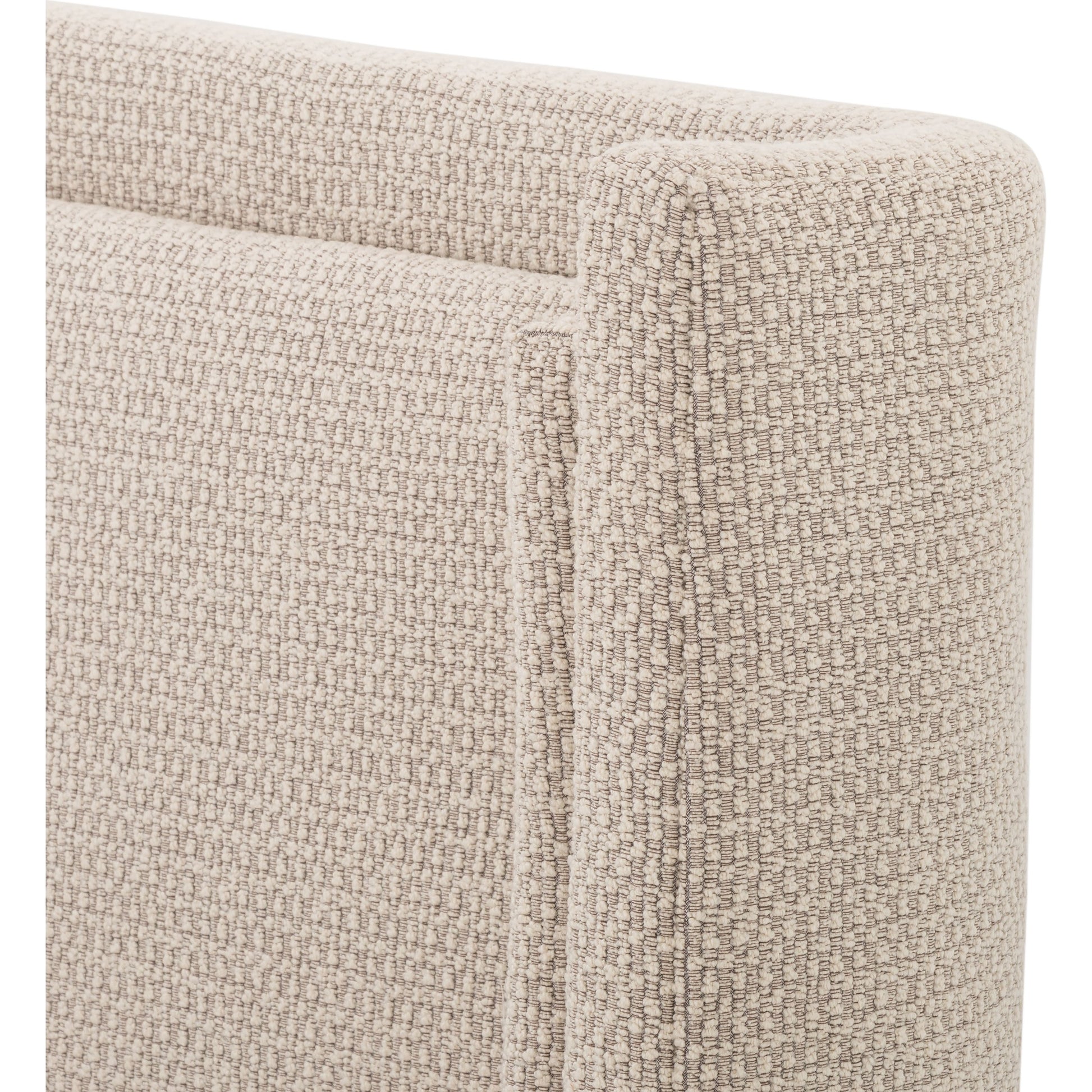 Dobson Bed by Four Hands in perin oatmeal. Made from 92% polyester, 8% acrylic, iron in a modern style.