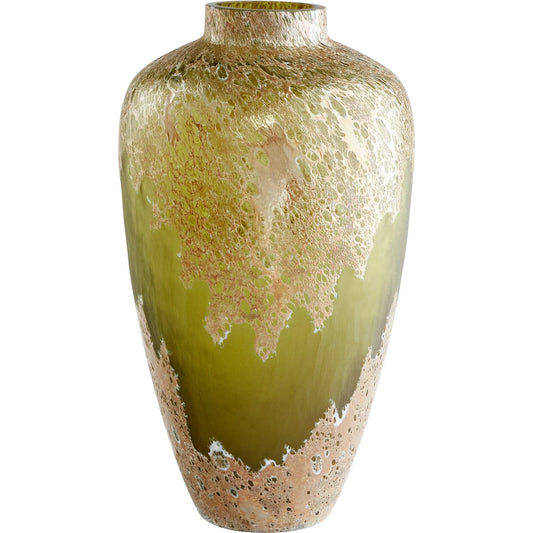 Alkali Vase by Cyan Design in forest stone. Made from glass in a modern style.