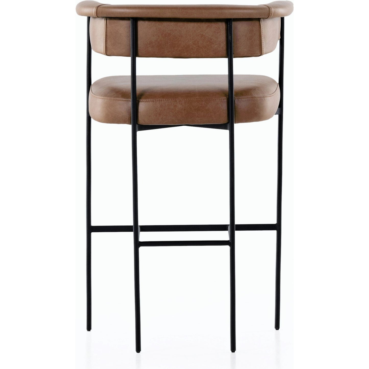 042 SI-1902813 | Additional Silo | Carrie Bar Stool by Four Hands in matte black. Made from unique in a transitional style.