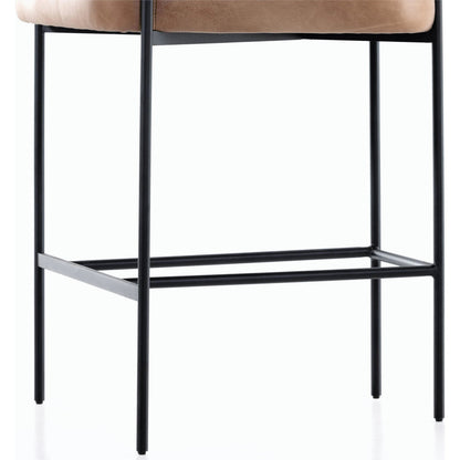 Carrie Counter Stool by Four Hands in matte black. Made from unique in a transitional style.