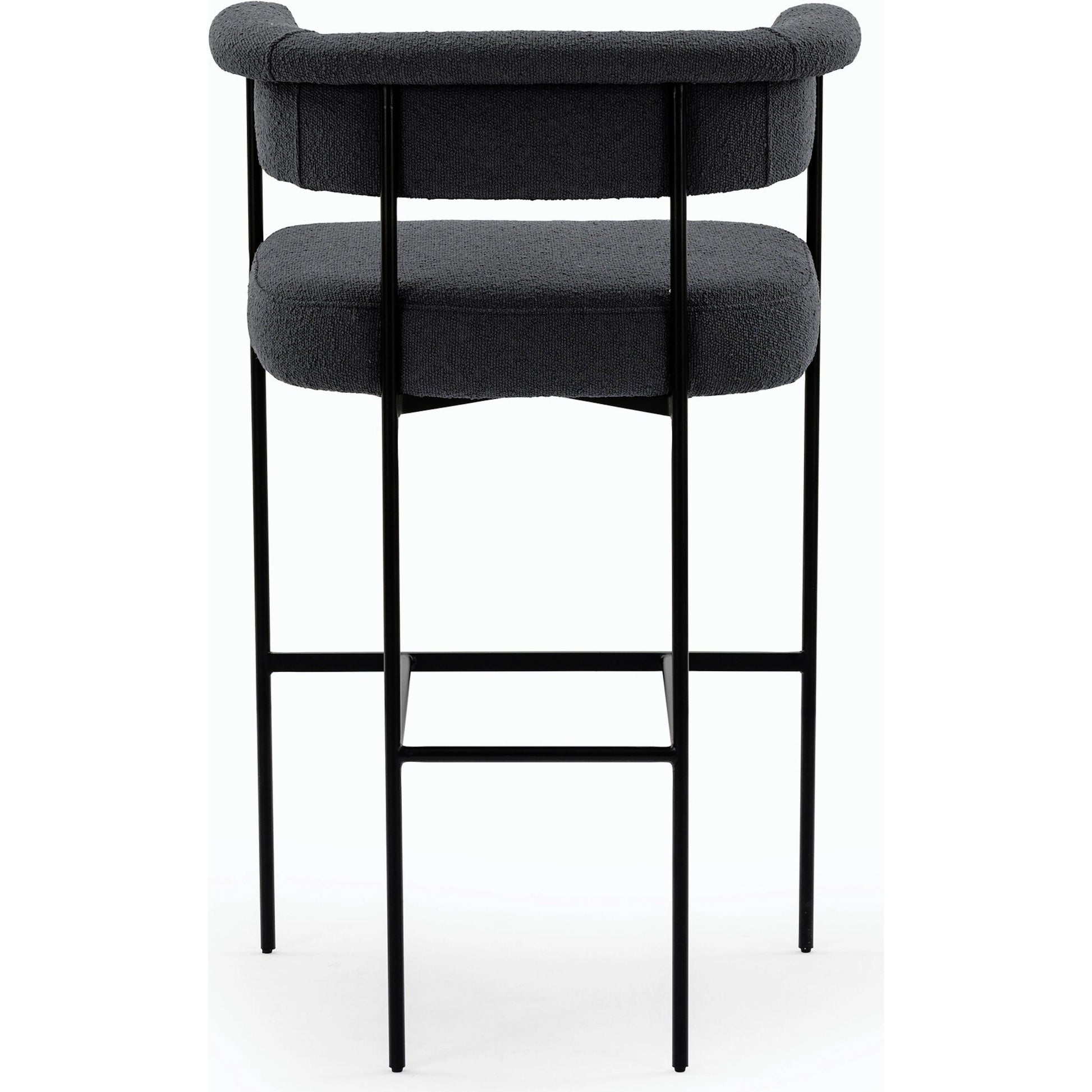 Carrie Bar Stool by Four Hands in matte black. Made from unique in a transitional style.