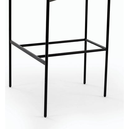 Carrie Bar Stool by Four Hands in matte black. Made from unique in a transitional style.
