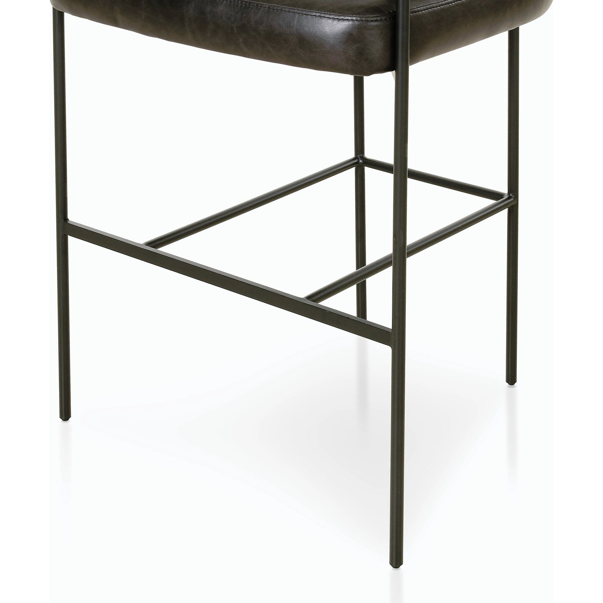 Carrie Bar Stool by Four Hands in matte black. Made from unique in a transitional style.