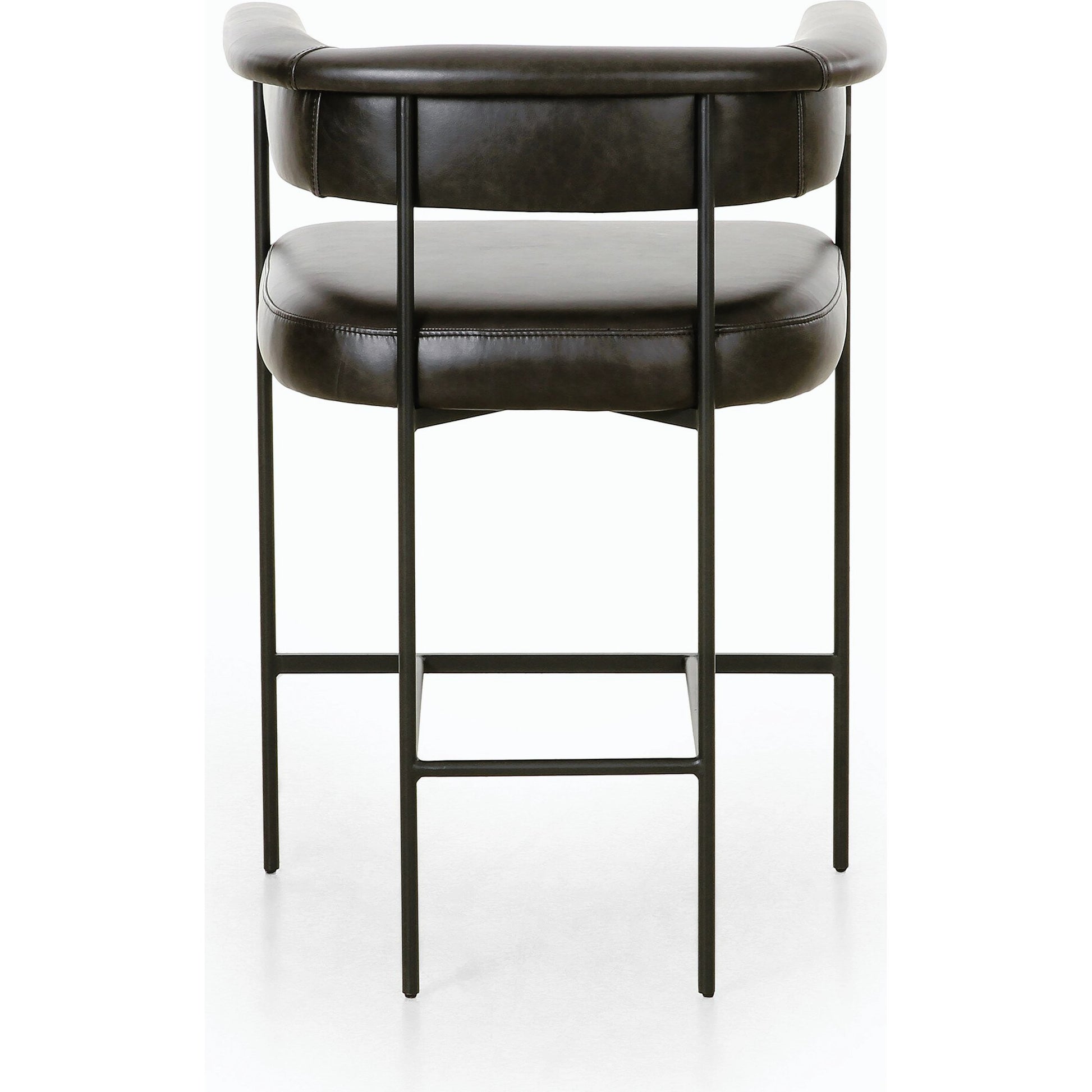 Carrie Counter Stool by Four Hands in matte black. Made from unique in a transitional style.