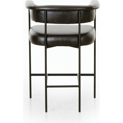 Carrie Counter Stool by Four Hands in matte black. Made from unique in a transitional style.