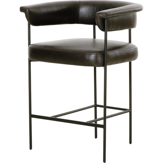 Carrie Counter Stool by Four Hands in matte black. Made from unique in a transitional style.