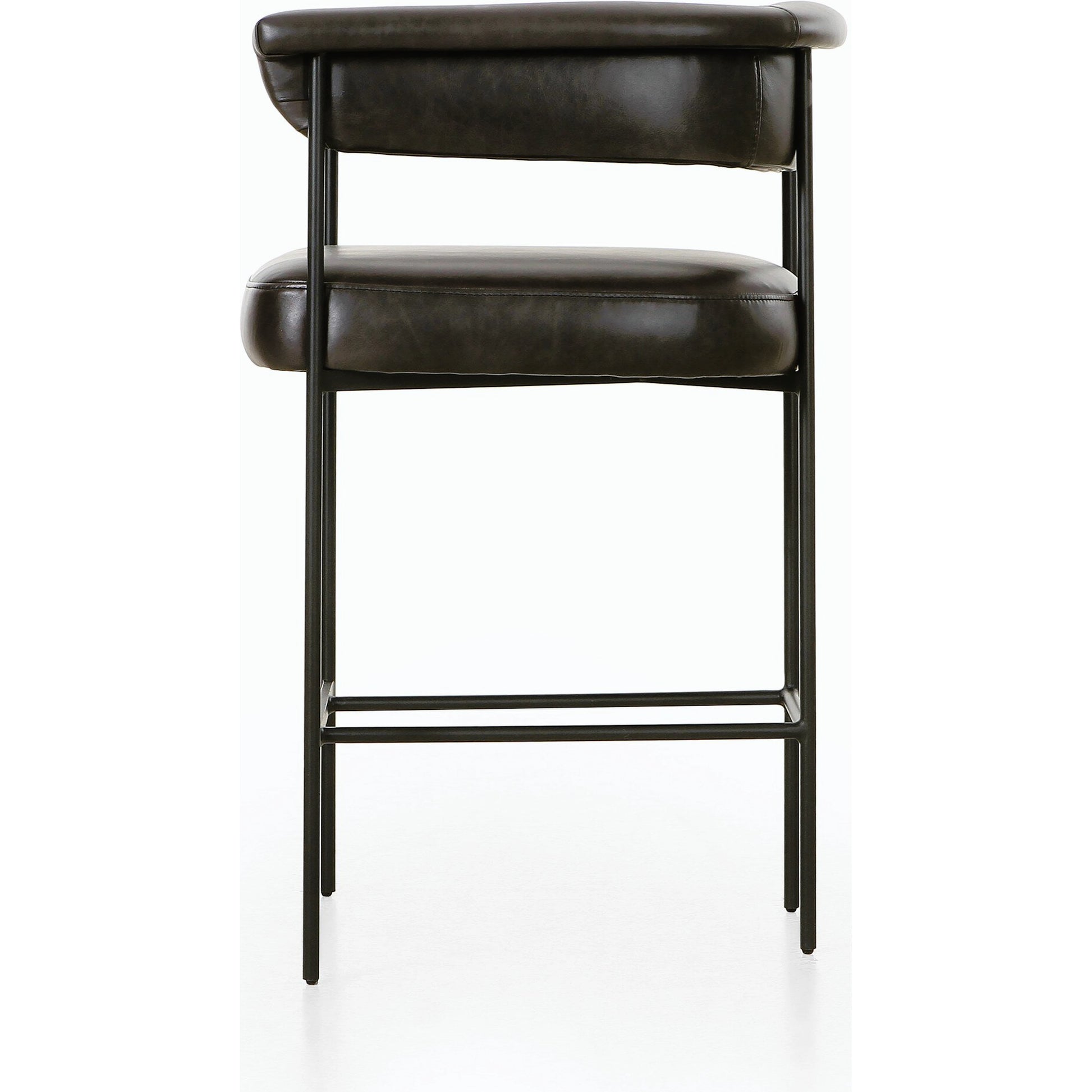 Carrie Counter Stool by Four Hands in matte black. Made from unique in a transitional style.