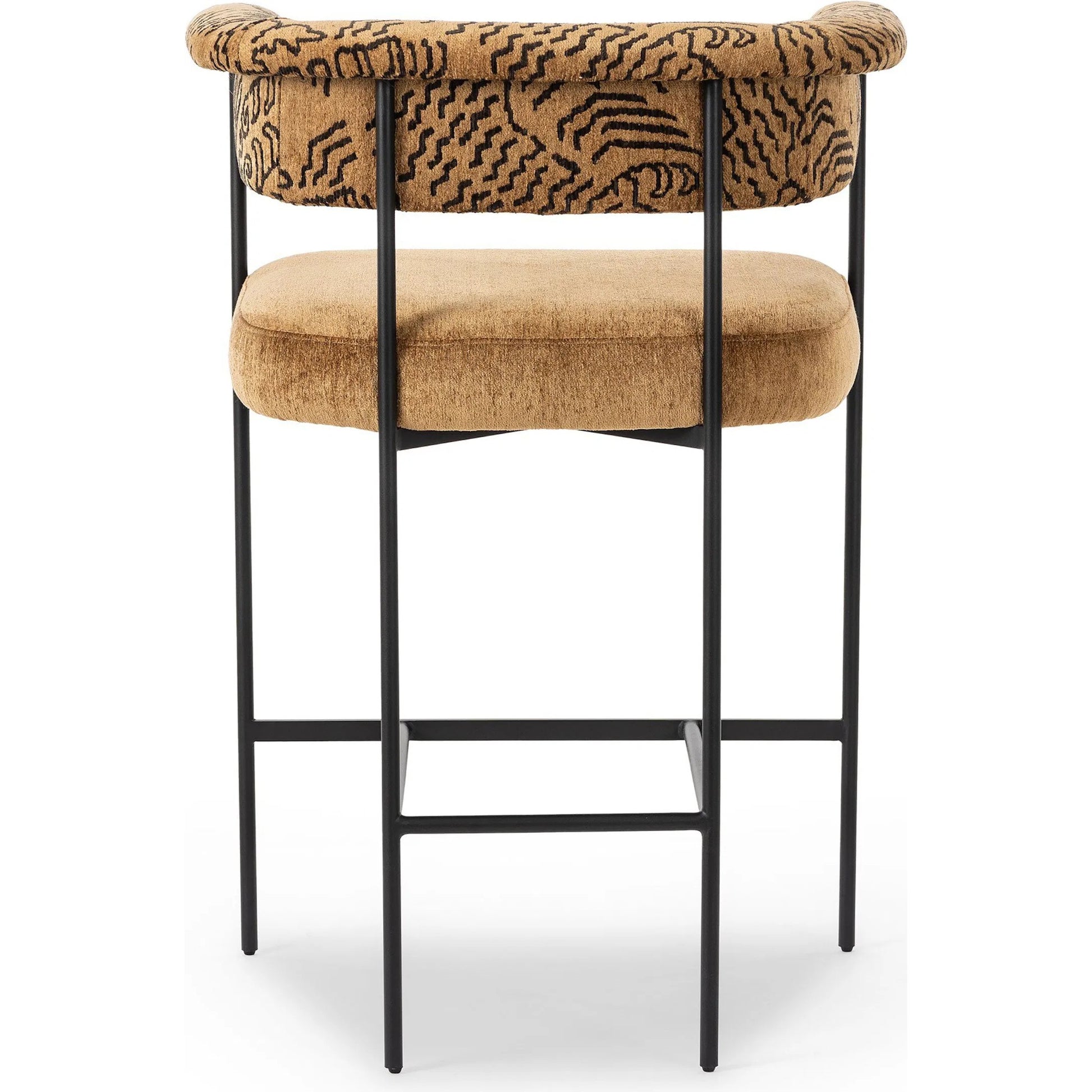 Carrie Counter Stool by Four Hands in matte black. Made from unique in a transitional style.