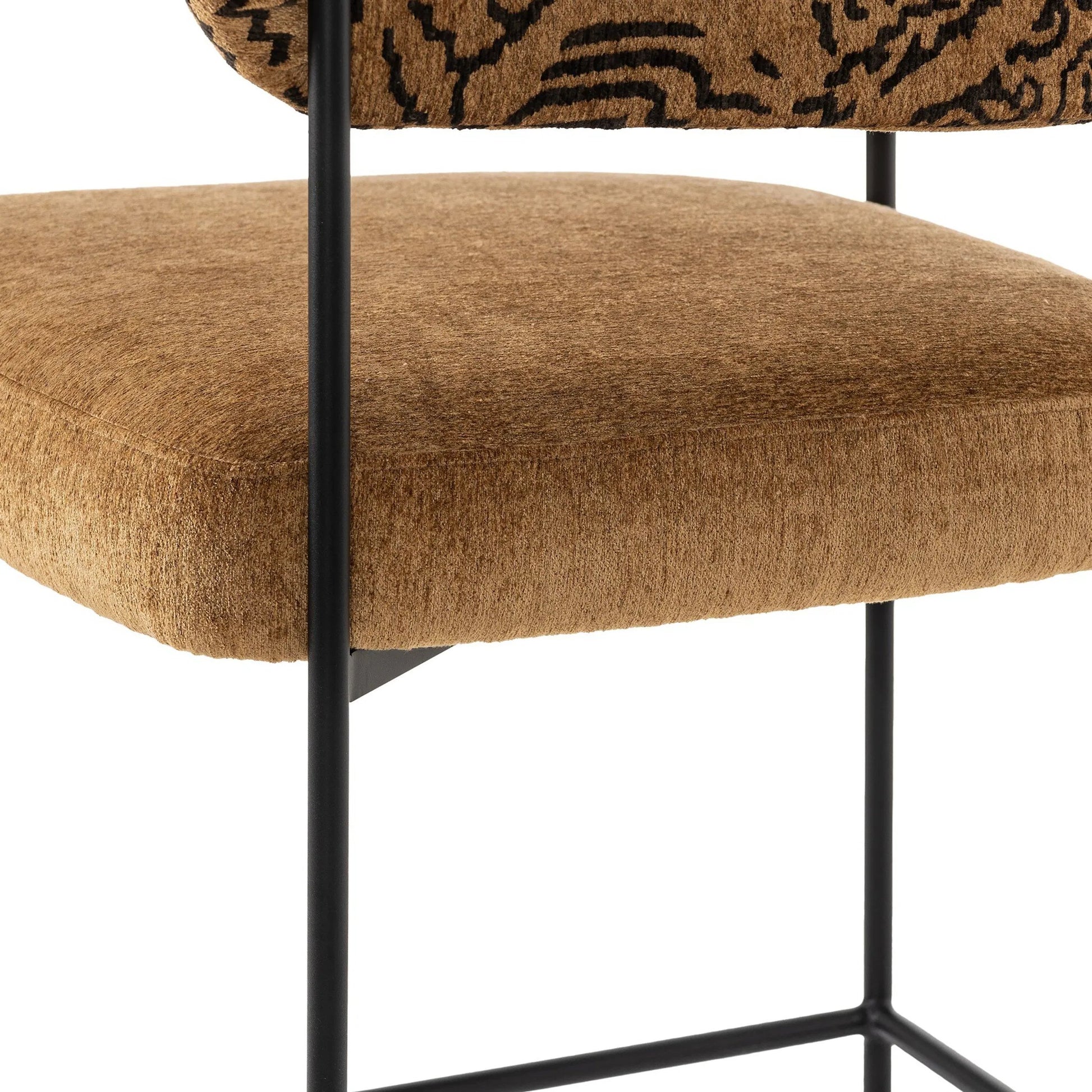 Carrie Counter Stool by Four Hands in matte black. Made from unique in a transitional style.