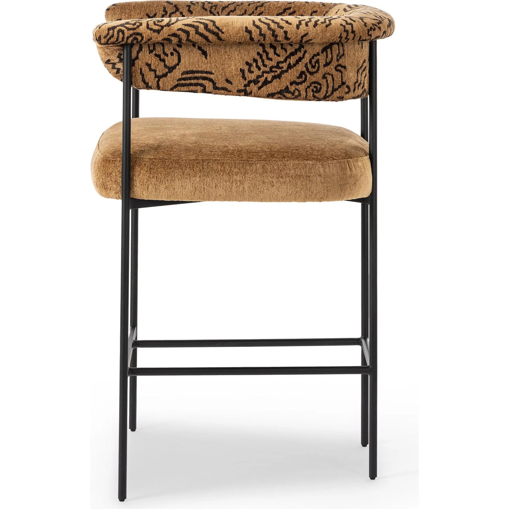 Carrie Counter Stool by Four Hands in matte black. Made from unique in a transitional style.