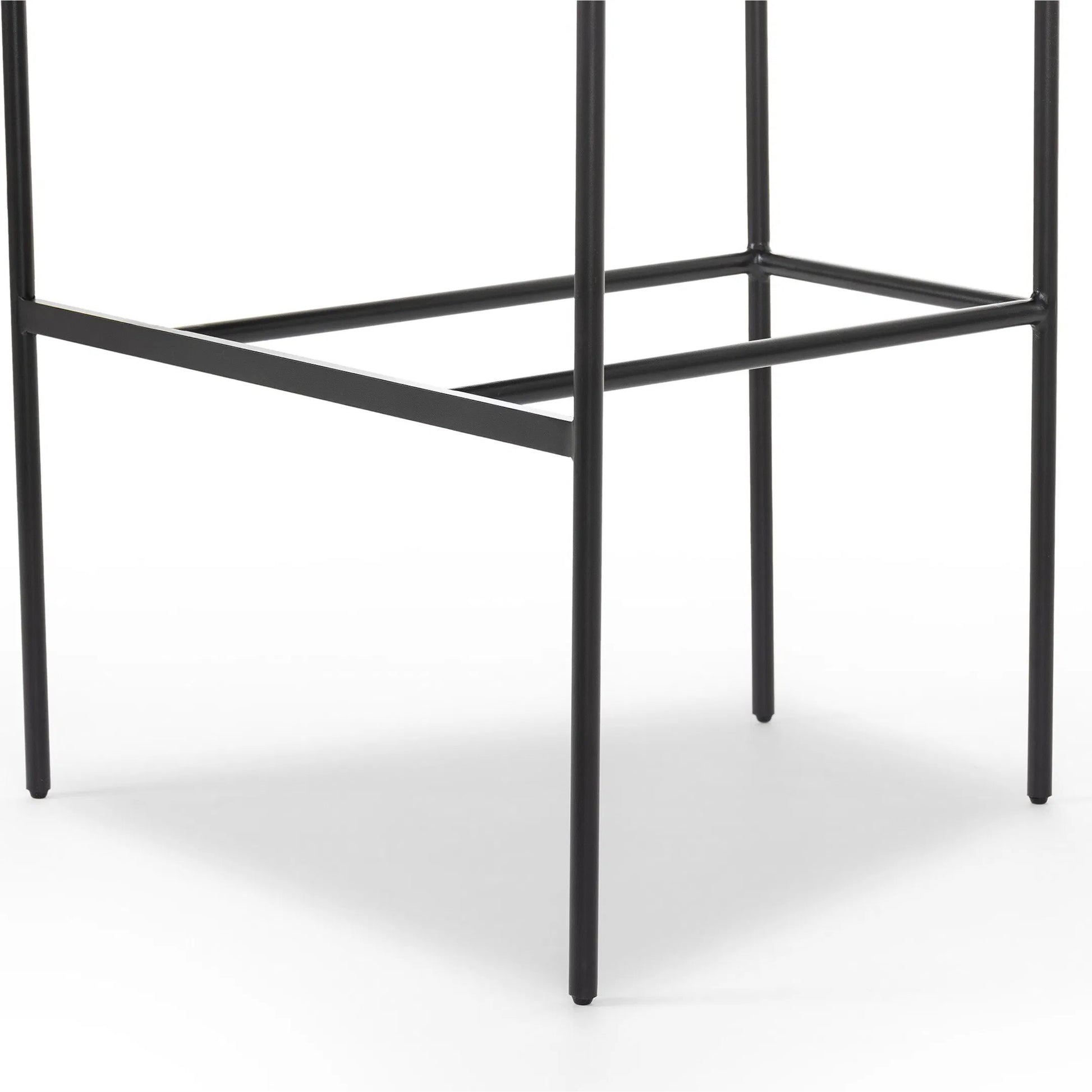 Carrie Bar Stool by Four Hands in matte black. Made from unique in a transitional style.