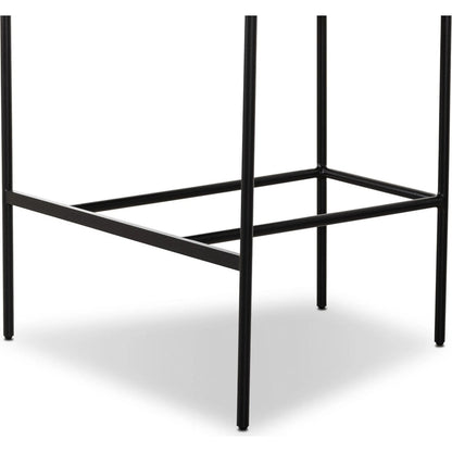 Carrie Counter Stool by Four Hands in matte black. Made from unique in a transitional style.