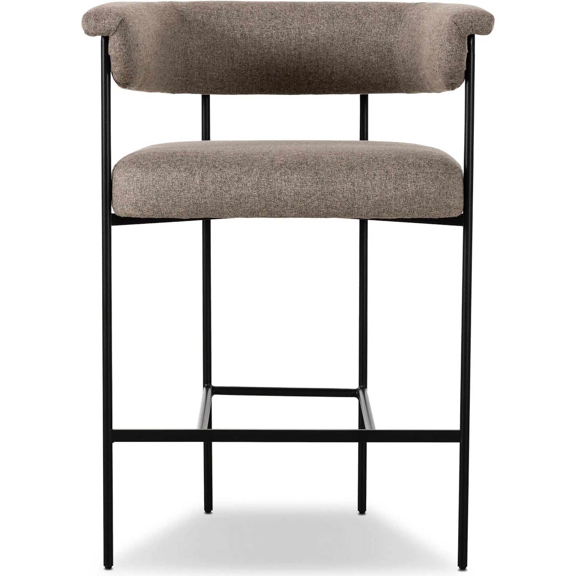Carrie Counter Stool by Four Hands in matte black. Made from unique in a transitional style.