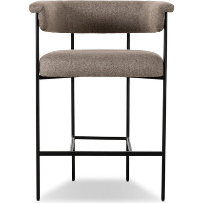 Carrie Counter Stool by Four Hands in matte black. Made from unique in a transitional style.