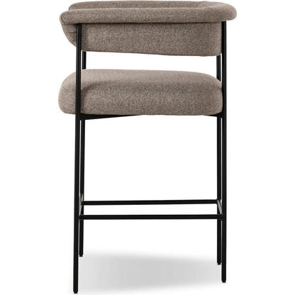 Carrie Counter Stool by Four Hands in matte black. Made from unique in a transitional style.