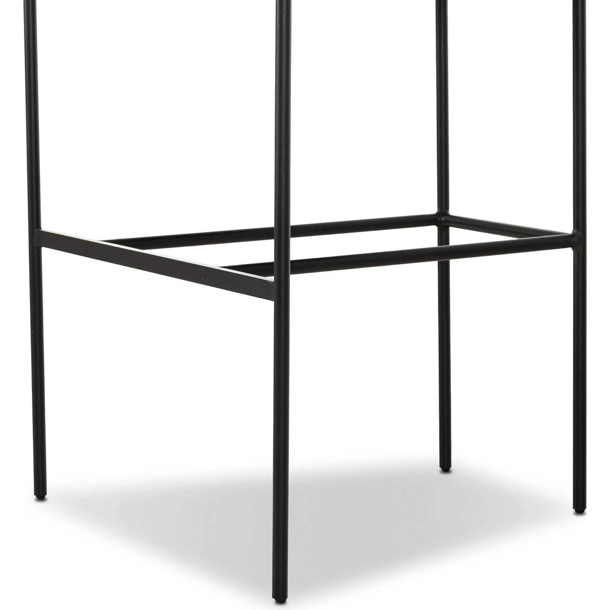 Carrie Bar Stool by Four Hands in matte black. Made from unique in a transitional style.