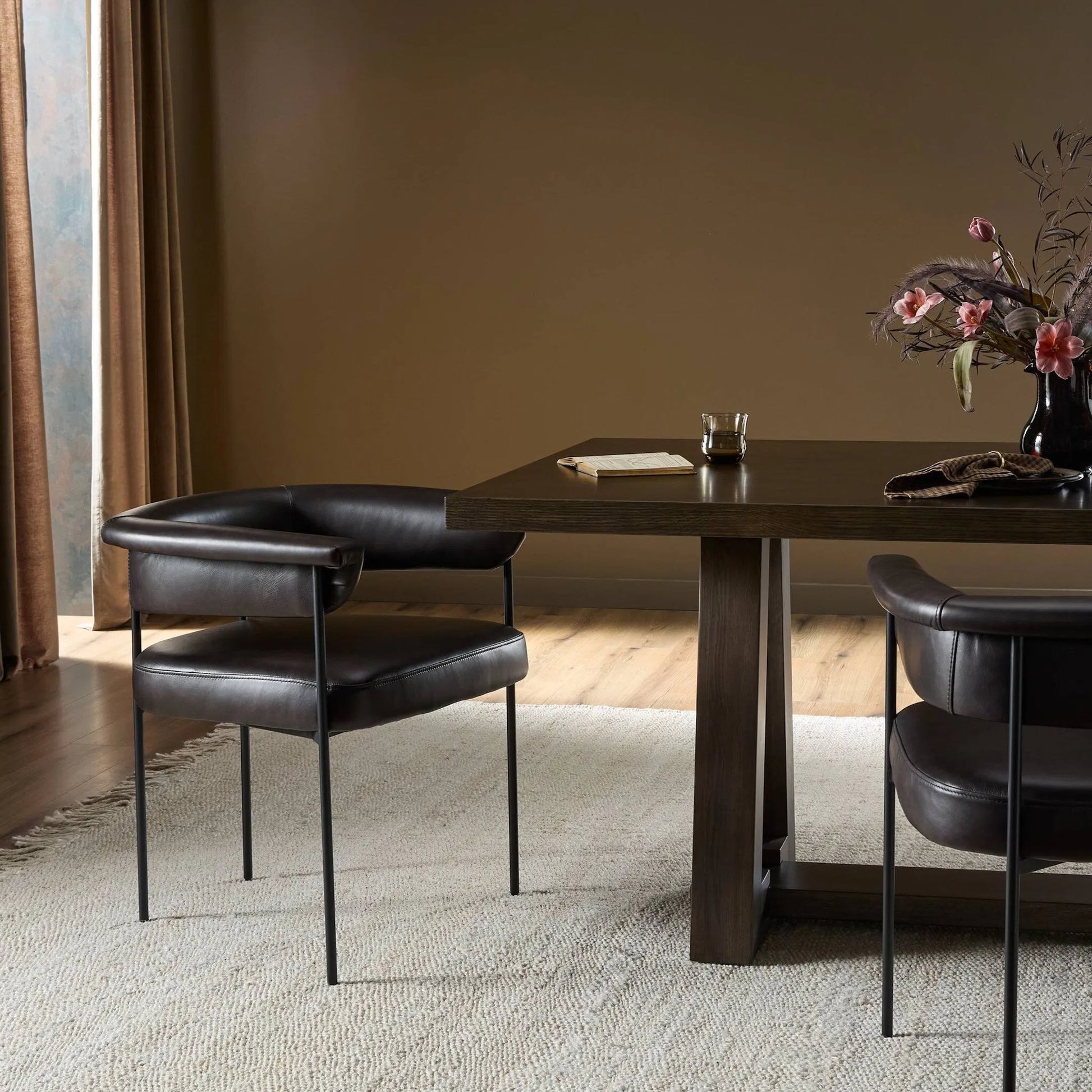 Carrie Dining Chair by Four Hands in sonoma black, matte black. Made from unique in a modern style.