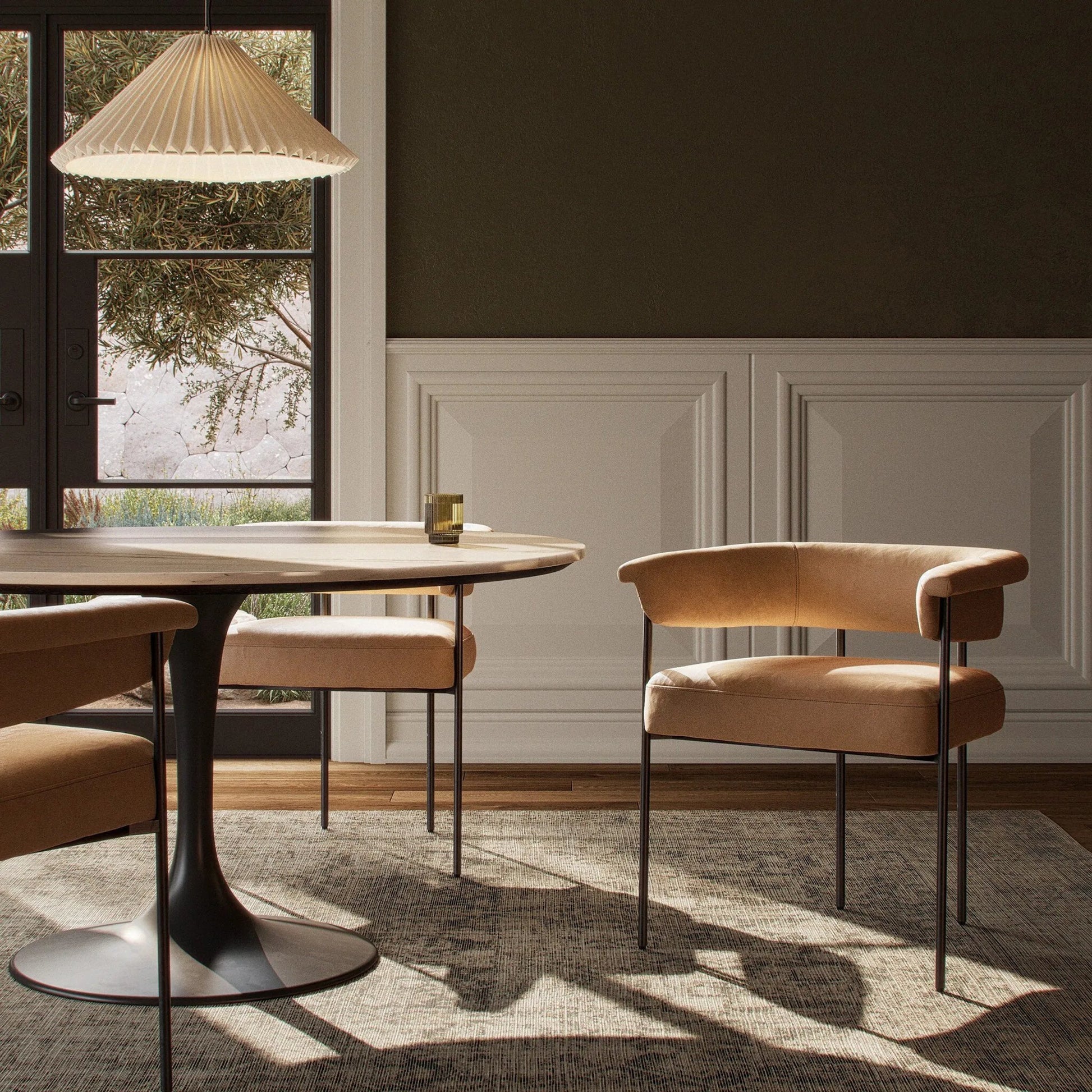 Carrie Dining Chair by Four Hands in sonoma black, matte black. Made from unique in a modern style.