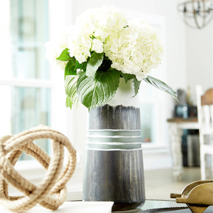 Borneo Vase by Cyan Design in black, white. Made from glass in a modern style.