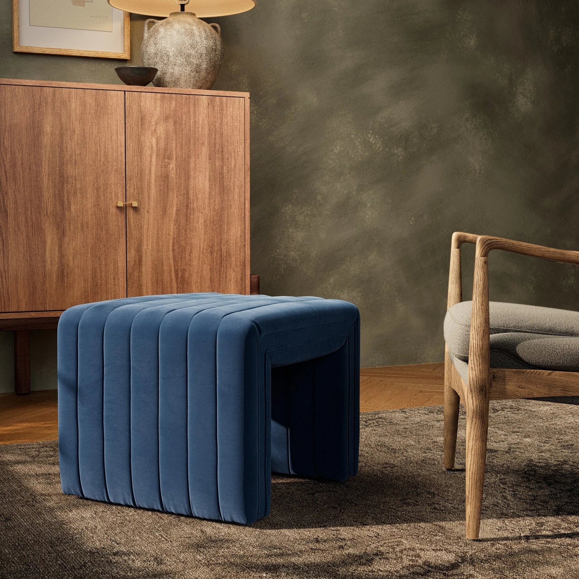 Augustine Ottoman by Four Hands. Made from unique in a modern style.