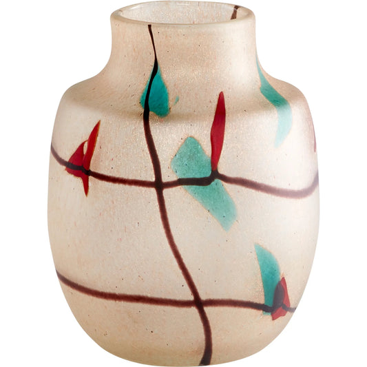 Cuzco Vase by Cyan Design in amber. Made from glass in a modern style.