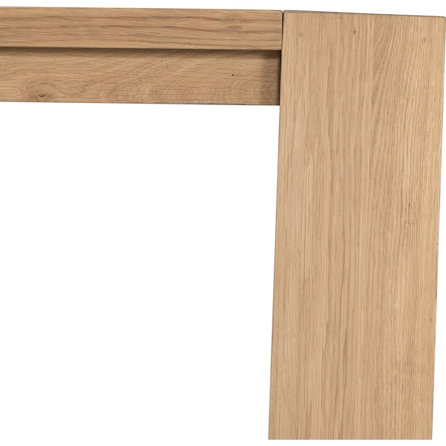 002 SI-1714672 | Closeup | Capra Dining Table by Four Hands in light oak resin. Made from thick oak veneer, solid oak in a eclectic & global style.