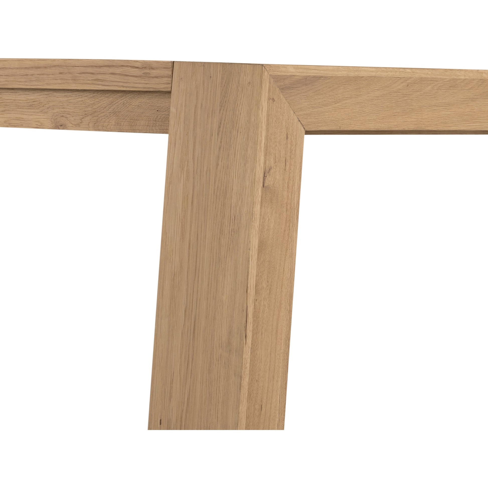 Capra Dining Table by Four Hands in light oak resin. Made from thick oak veneer, solid oak in a eclectic & global style.