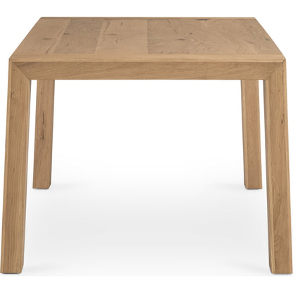 Capra Dining Table by Four Hands in light oak resin. Made from thick oak veneer, solid oak in a eclectic & global style.