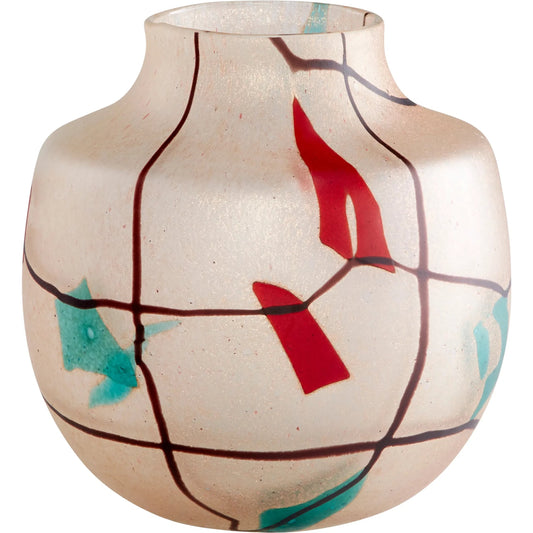 Cuzco Vase by Cyan Design in amber. Made from glass in a modern style.