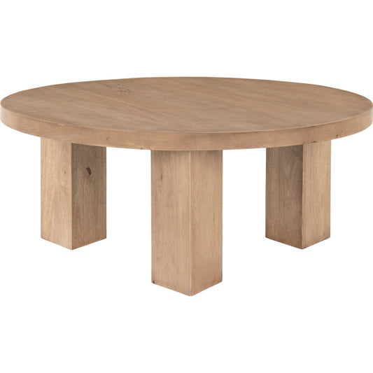 Mesa Round Coffee Table by Four Hands. Made from solid parawood in a eclectic & global style.