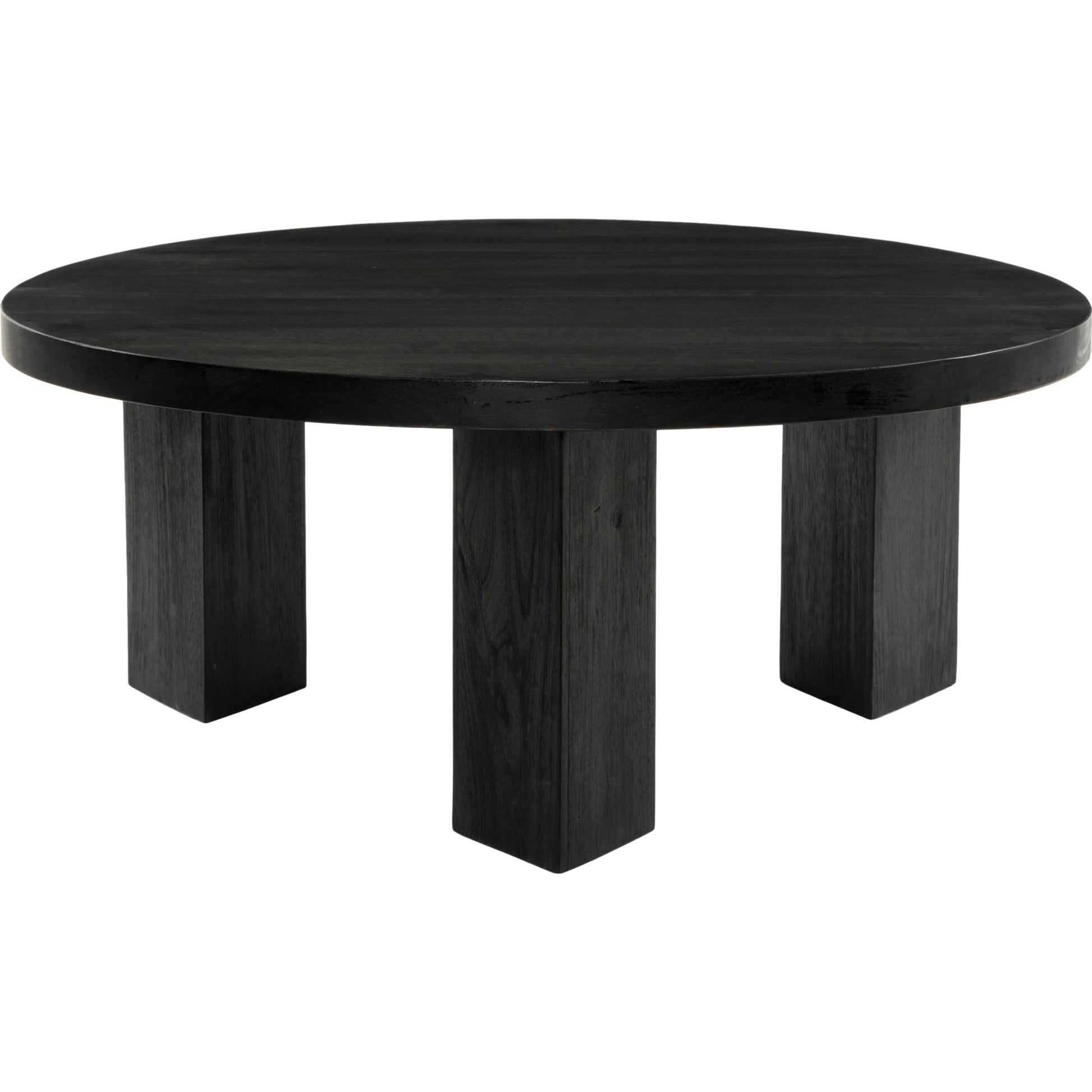 Mesa Round Coffee Table by Four Hands in light brushed parawood. Made from solid parawood in a eclectic & global style.