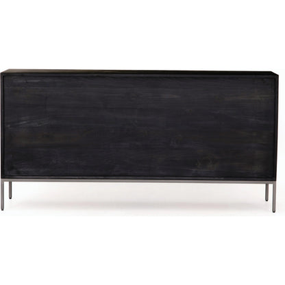 Trey 7 Drawer Dresser by Four Hands. Made from solid poplar, top grain leather in a rustic style.