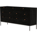 Trey 7 Drawer Dresser by Four Hands. Made from solid poplar, top grain leather in a rustic style.