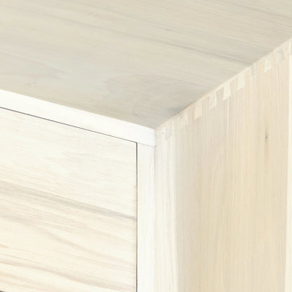 Trey 7 Drawer Dresser by Four Hands. Made from solid poplar, top grain leather in a rustic style.