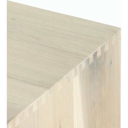 Trey 7 Drawer Dresser by Four Hands. Made from solid poplar, top grain leather in a rustic style.