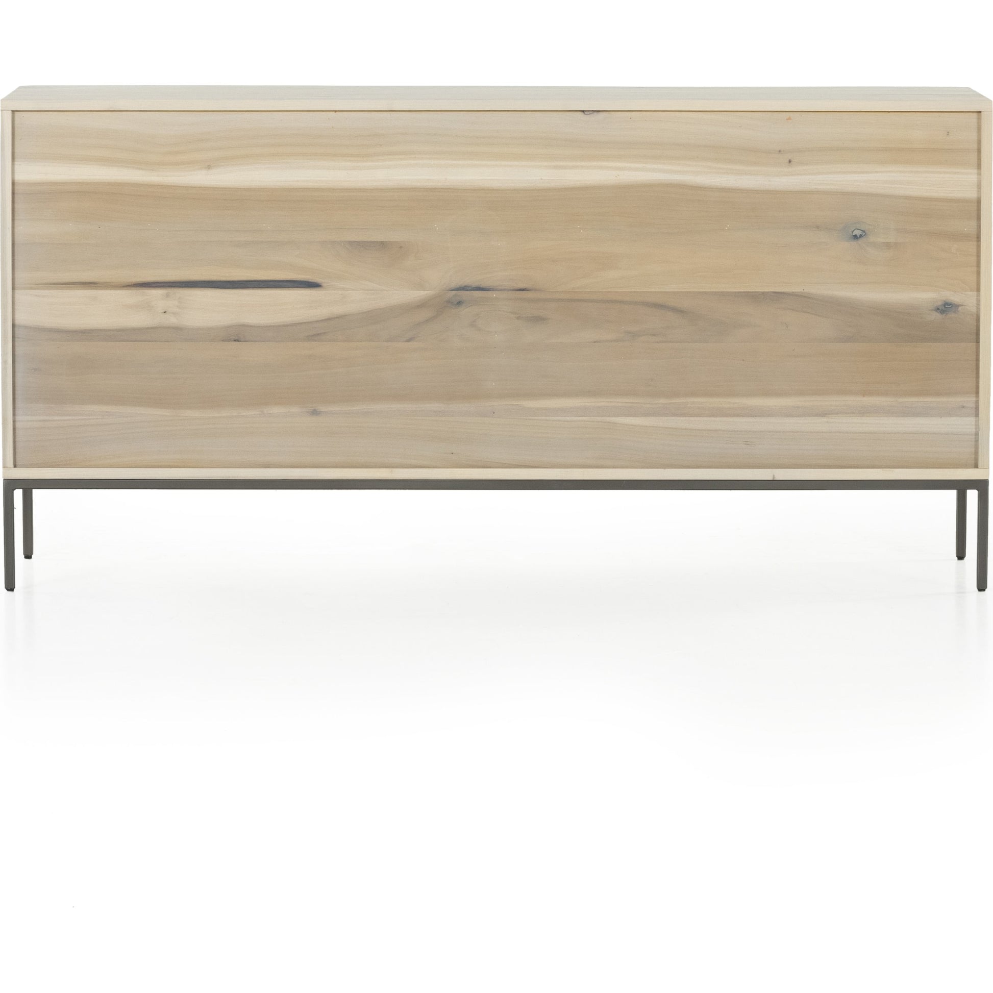 Trey 7 Drawer Dresser by Four Hands. Made from solid poplar, top grain leather in a rustic style.