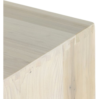Trey 5 Drawer Dresser by Four Hands. Made from solid poplar, top grain leather, iron in a rustic style.