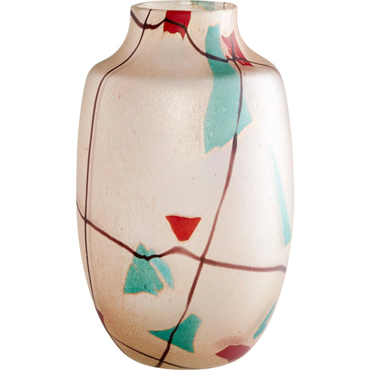 Cuzco Vase by Cyan Design in amber. Made from glass in a modern style.