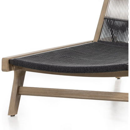Julian Outdoor Chaise by Four Hands. Made from solid fsc®-certified teak, 100% polypropylene in a modern style.