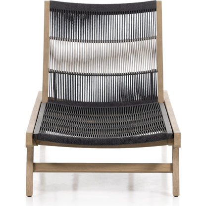 Julian Outdoor Chaise by Four Hands. Made from solid fsc®-certified teak, 100% polypropylene in a modern style.