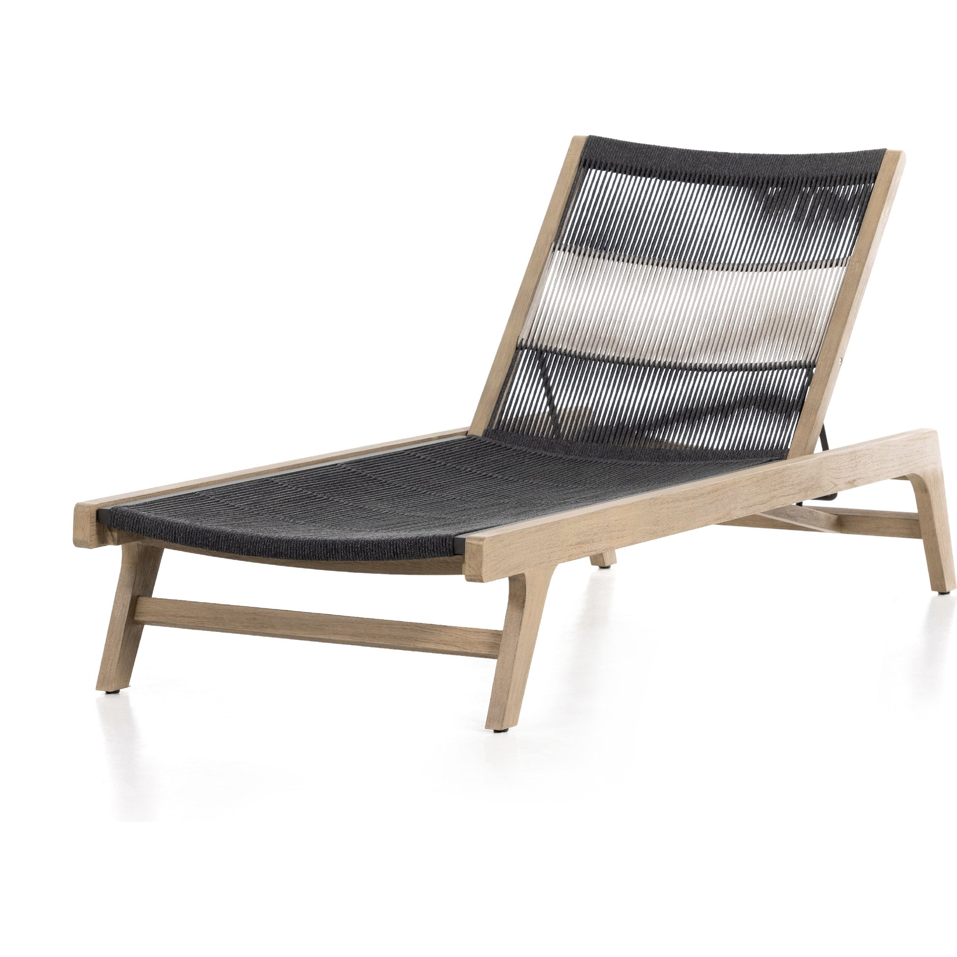 Julian Outdoor Chaise by Four Hands. Made from solid fsc®-certified teak, 100% polypropylene in a modern style.