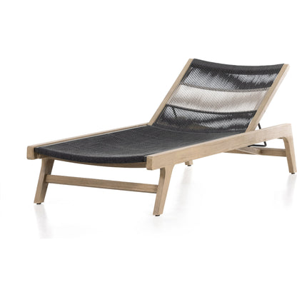 Julian Outdoor Chaise by Four Hands. Made from solid fsc®-certified teak, 100% polypropylene in a modern style.