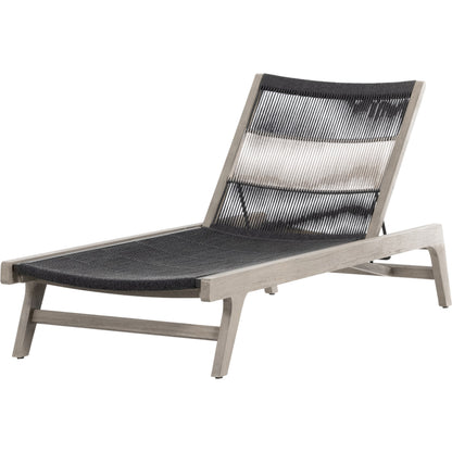 Julian Outdoor Chaise by Four Hands. Made from solid fsc®-certified teak, 100% polypropylene in a modern style.