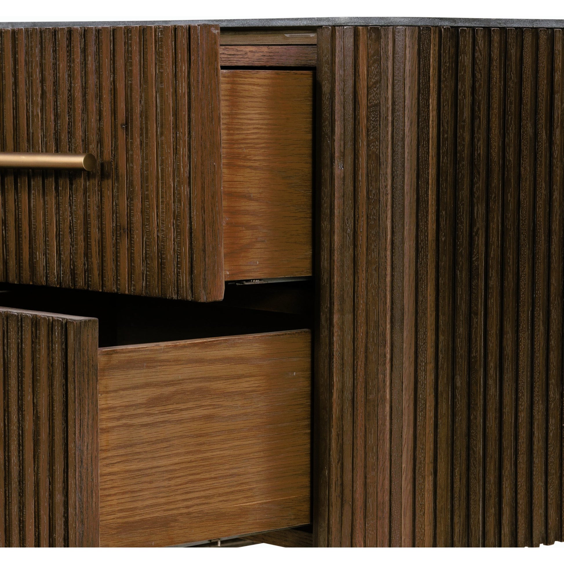 Fletcher Nightstand by Four Hands. Made from bluestone, solid oak, iron in a modern style.