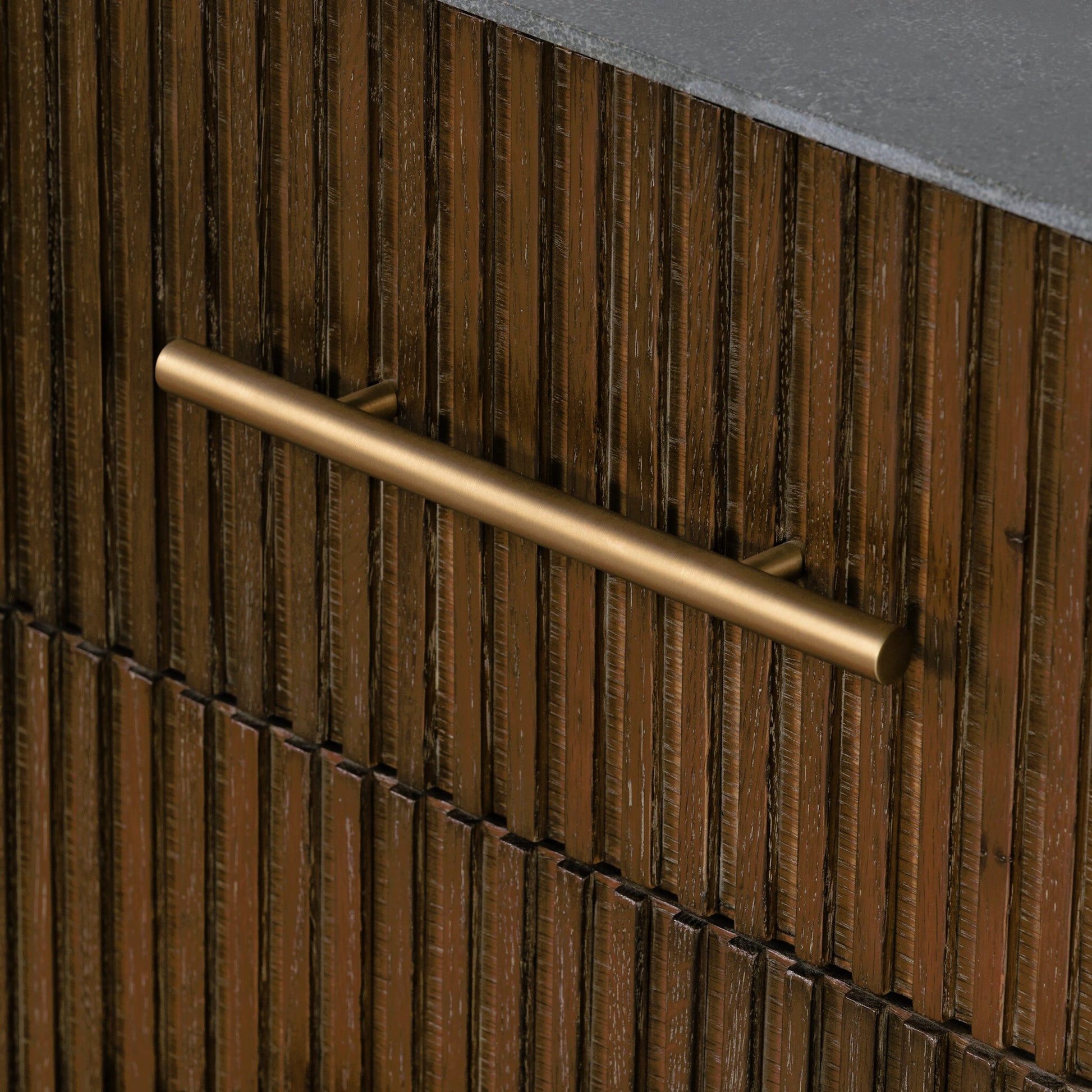 Fletcher Nightstand by Four Hands. Made from bluestone, solid oak, iron in a modern style.