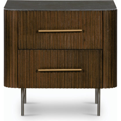 Fletcher Nightstand by Four Hands. Made from bluestone, solid oak, iron in a modern style.
