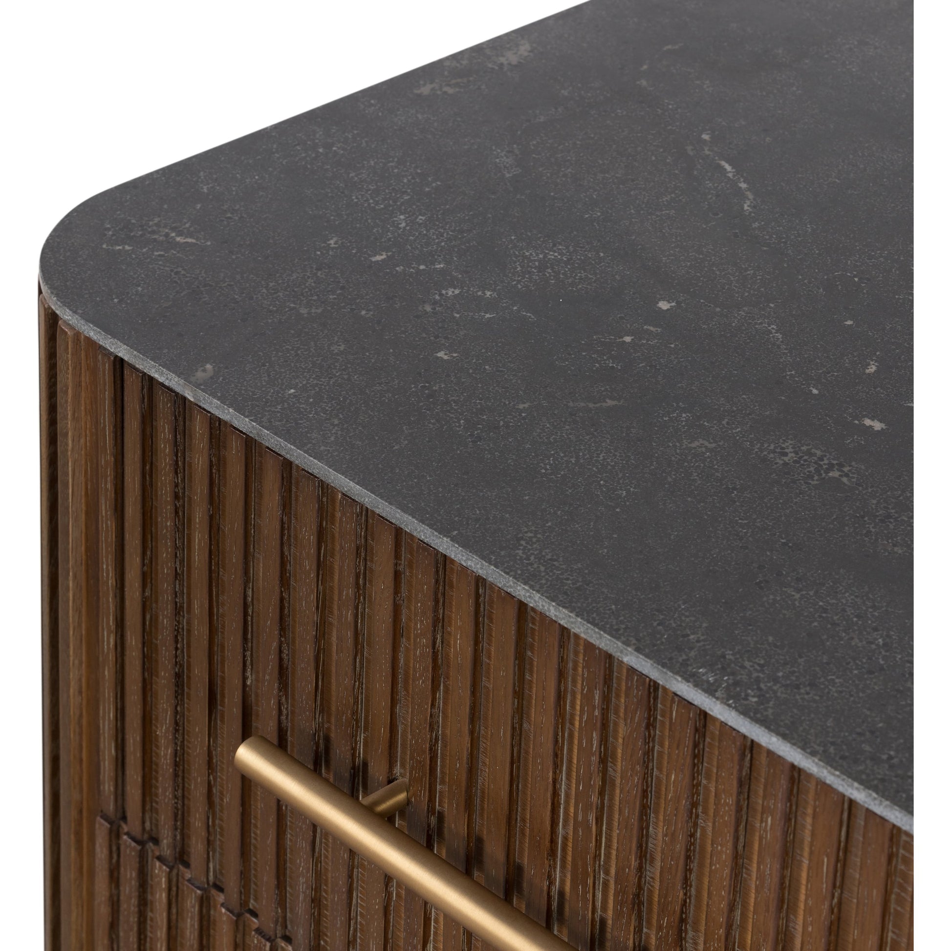 Fletcher Nightstand by Four Hands. Made from bluestone, solid oak, iron in a modern style.