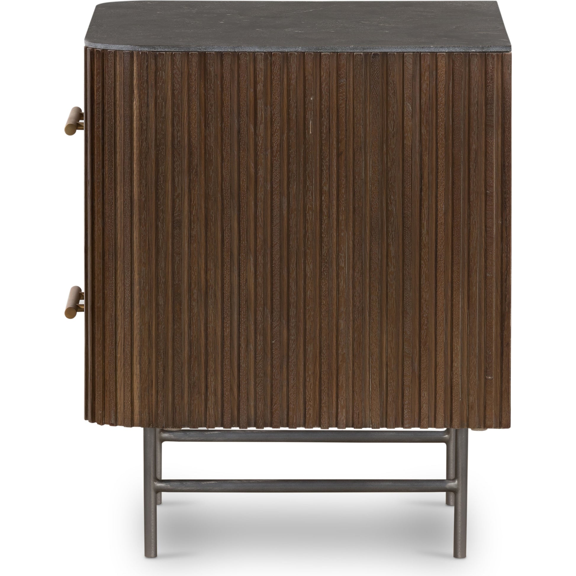 Fletcher Nightstand by Four Hands. Made from bluestone, solid oak, iron in a modern style.