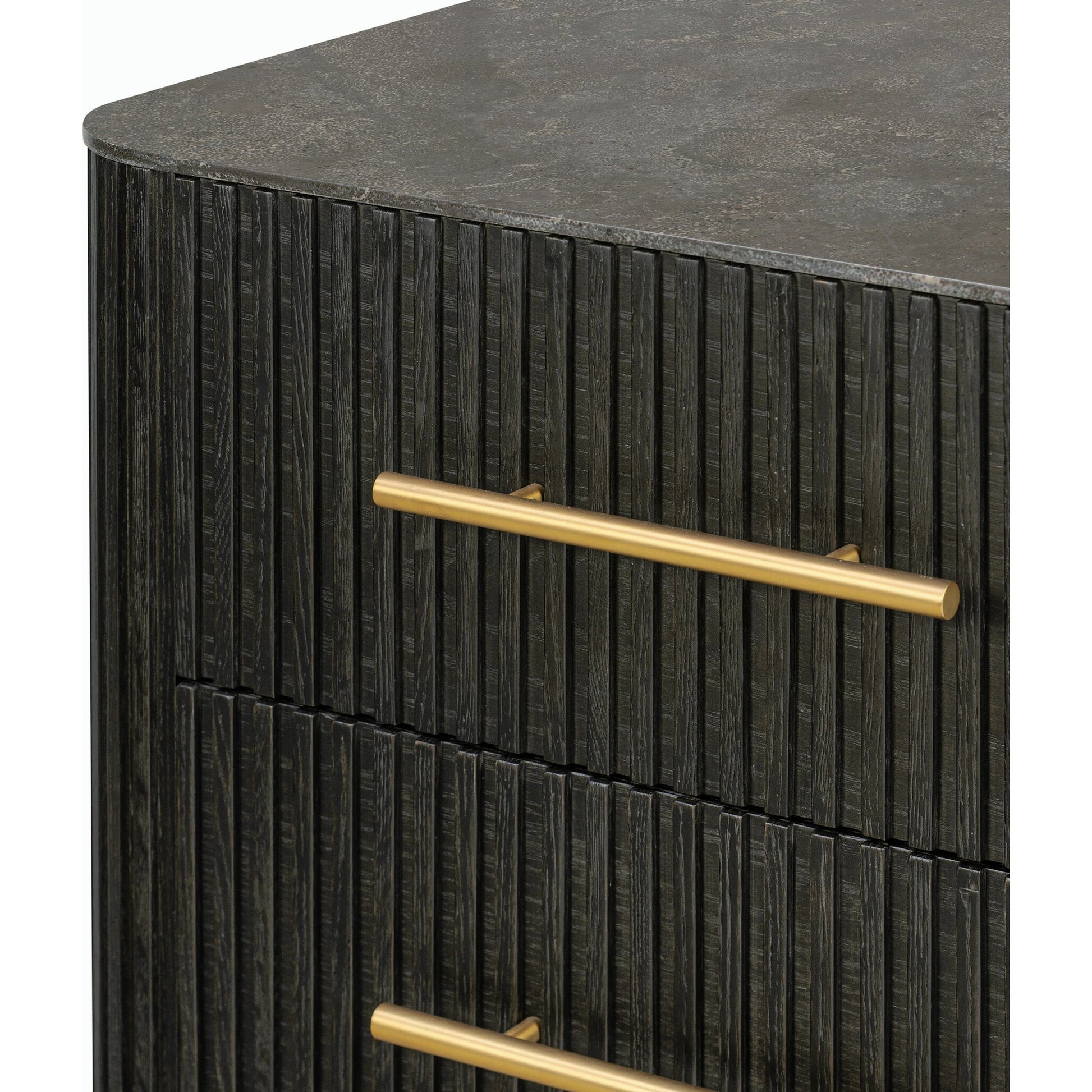 Fletcher Nightstand by Four Hands. Made from bluestone, solid oak, iron in a modern style.