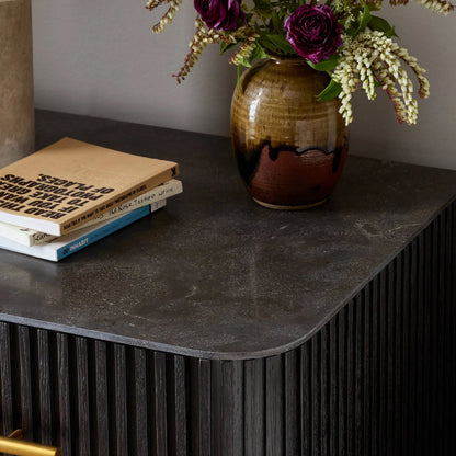 Fletcher Nightstand by Four Hands. Made from bluestone, solid oak, iron in a modern style.